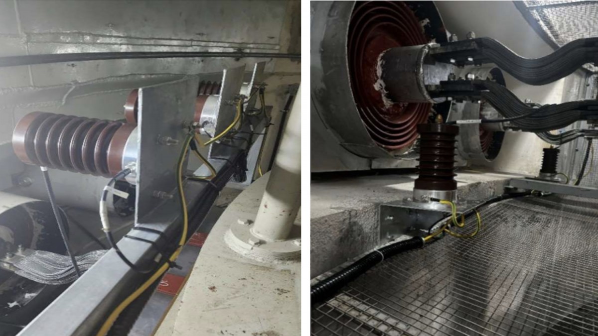 Hệ thống cảm biến điện dung được lắp đặt tại các Thanh dẫn máy phát Thủy điện Sông Bung 4