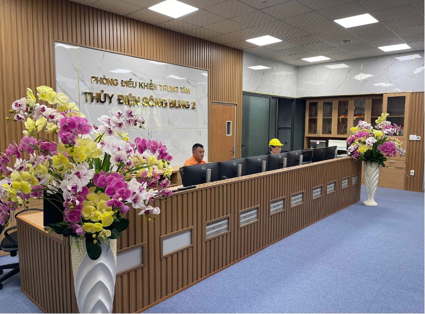 Phòng Điều khiển Trung tâm Nhà máy Thủy điện Sông Bung 2