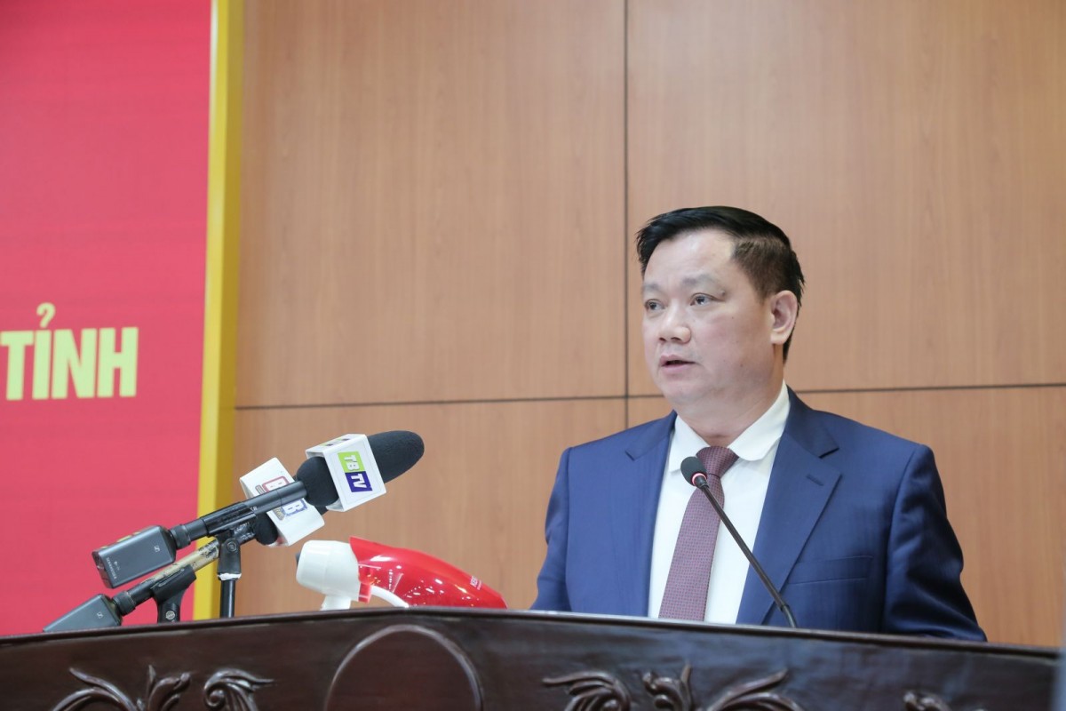 Nguyễn Khắc Thận, Bí thư Tỉnh ủy phát biểu chỉ đạo hội nghị.