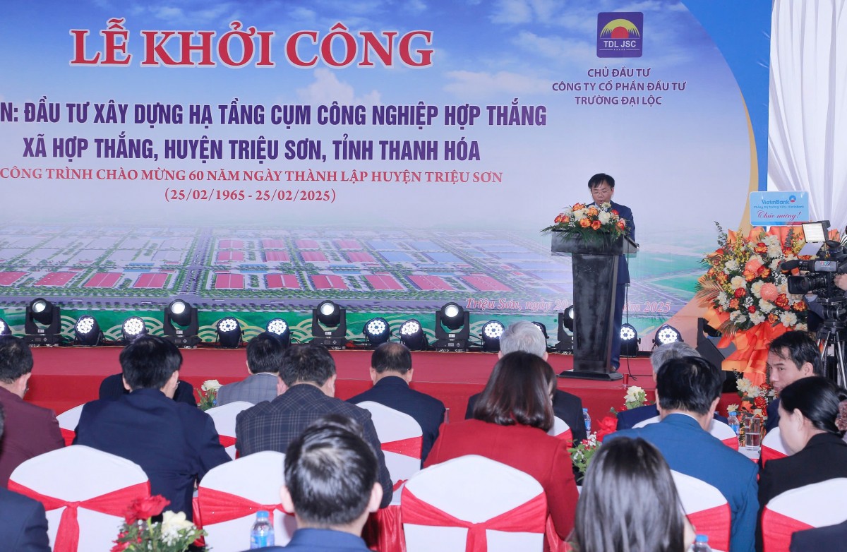 Thanh Hóa: Khởi công Cụm công nghiệp Hợp Thắng rộng 70ha Thanh Hóa: Khởi công Cụm công nghiệp Hợp Thắng rộng 70ha