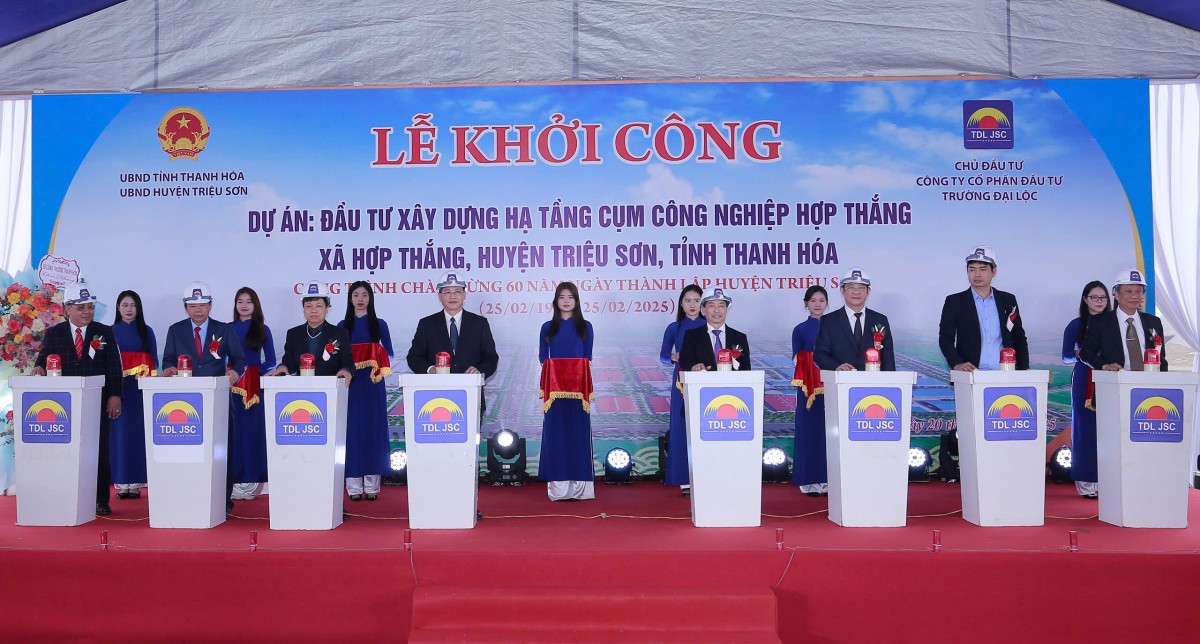 Thanh Hóa: Khởi công Cụm công nghiệp Hợp Thắng rộng 70ha Thanh Hóa: Khởi công Cụm công nghiệp Hợp Thắng rộng 70ha
