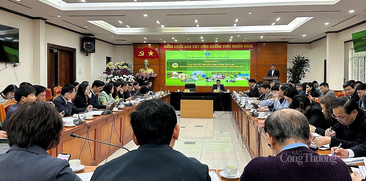 Hội thảo tham vấn lấy ý kiến góp ý định hướng thực hiện chương trình Mục tiêu Quốc gia xây dựng nông thôn mới giai đoạn 2026 – 2030 do Bộ Nông nghiệp và Phát triển nông thôn tổ chức sáng 20/2, tại Hà Nội Hội thảo tham vấn lấy ý kiến góp ý định hướng thực hiện chương trình Mục tiêu Quốc gia xây dựng nông thôn mới giai đoạn 2026 – 2030 do Bộ Nông nghiệp và Phát triển nông thôn tổ chức sáng 20/2, tại Hà Nội