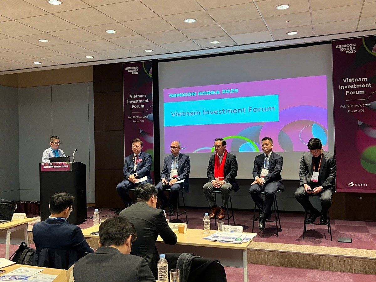 Đây là diễn đàn chuyên đề bán dẫn dành cho Việt Nam lần đầu tiên được tổ chức tại Hàn Quốc. Ảnh: NIC Đây là diễn đàn chuyên đề bán dẫn dành cho Việt Nam lần đầu tiên được tổ chức tại Hàn Quốc. Ảnh: NIC