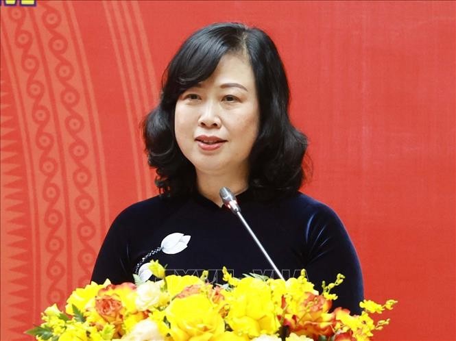 Bộ trưởng Bộ Y tế Đào Hồng Lan phát biểu. Ảnh: Thống Nhất/TTXVN