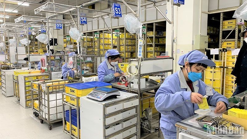 Dây chuyền sản xuất của một doanh nghiệp FDI Nhật Bản tại Trung Quốc. Ảnh minh họa Dây chuyền sản xuất của một doanh nghiệp FDI Nhật Bản tại Trung Quốc. Ảnh minh họa