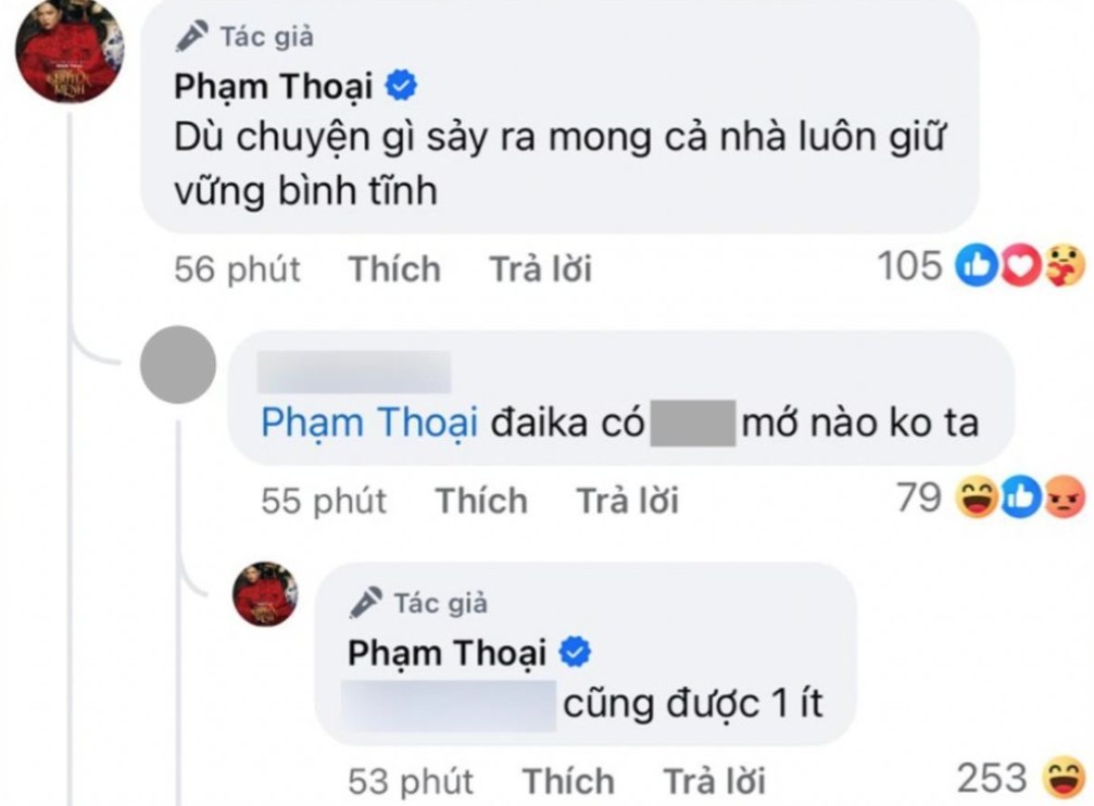 Phạm Thoại đáp trả khi bị mỉa mai chuyện ăn chặn tiền từ thiện. Phạm Thoại đáp trả khi bị mỉa mai chuyện ăn chặn tiền từ thiện.