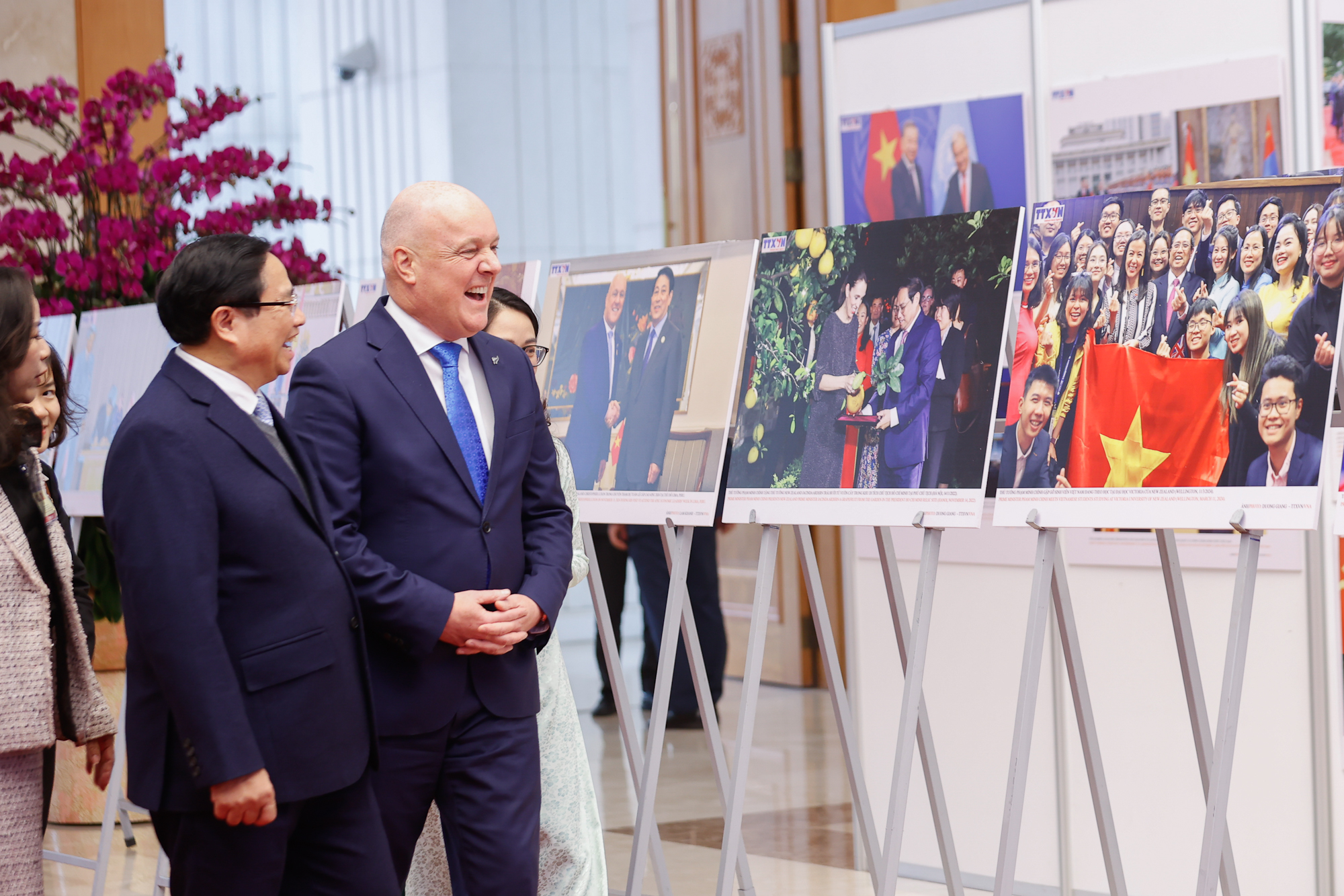 Thủ tướng chủ trì lễ đón Thủ tướng New Zealand thăm chính