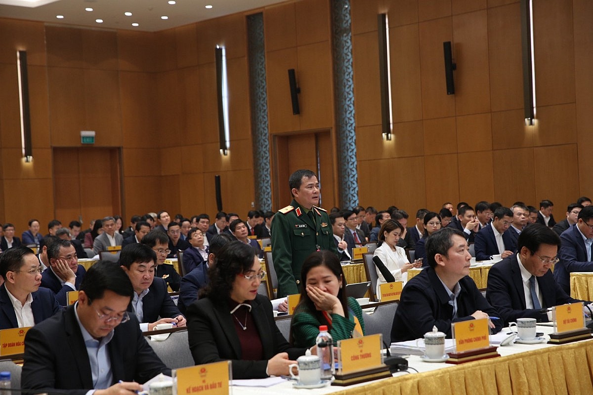 Lãnh đạo các bộ, ngành tham dự Hội nghị. Ảnh: VGP/Đình Hải Lãnh đạo các bộ, ngành tham dự Hội nghị. Ảnh: VGP/Đình Hải