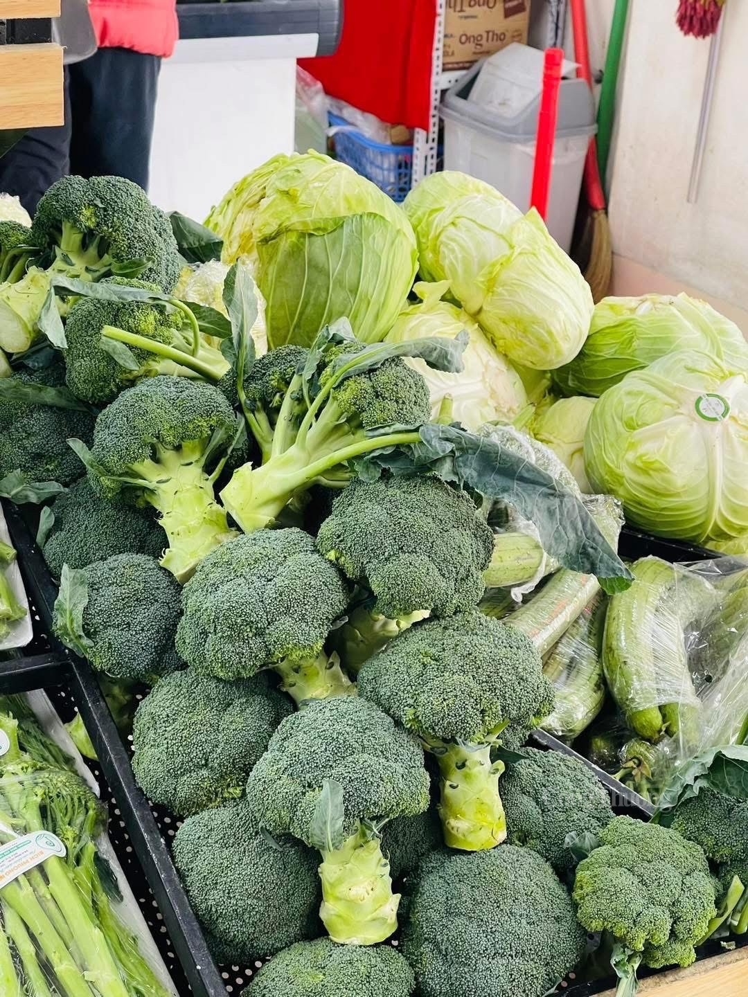 Bắp cải, hoa lơ là loại rau để được lâu và ít bị ảnh hưởng bởi mưa rét. Ảnh: Nguyễn Thanh