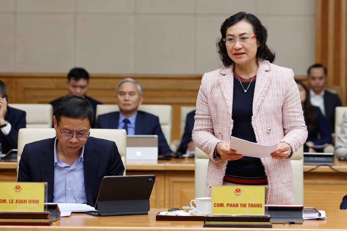 Thứ trưởng Bộ Công Thương Phan Thị Thắng giải đáp các kiến nghị của doanh nghiệp Trung Quốc - Ảnh: VGP/Nhật Bắc