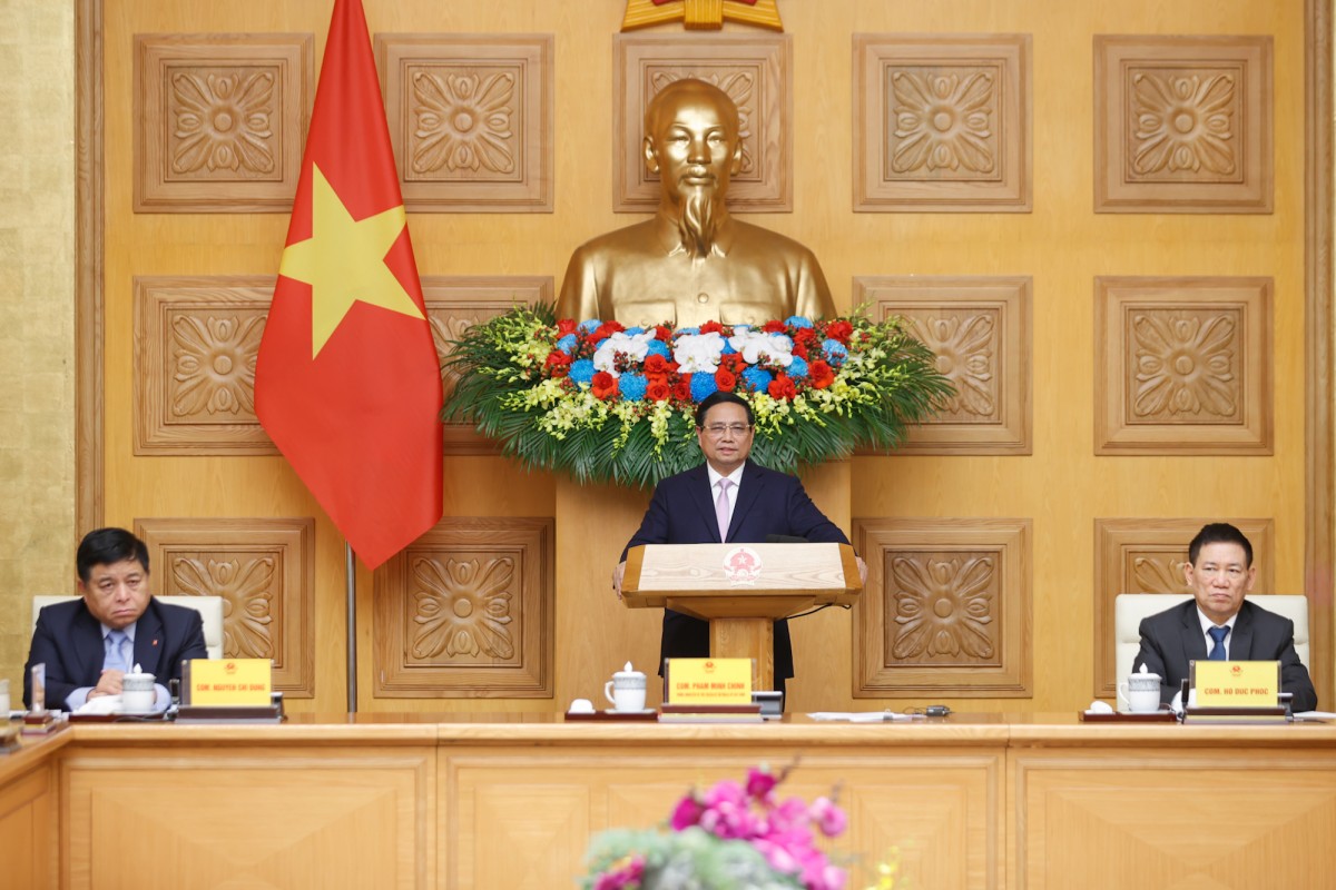 Thủ tướng Phạm Minh Chính chủ trì cuộc tọa đàm với các tập đoàn, doanh nghiệp lớn của Trung Quốc.