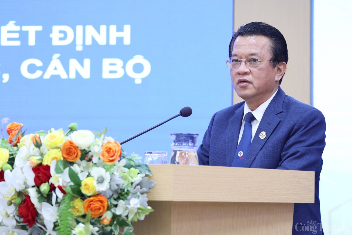 Tổng Giám đốc EVNCPC Ngô Tấn Cư phát biểu tại Lễ công bố Tổng Giám đốc EVNCPC Ngô Tấn Cư phát biểu tại Lễ công bố
