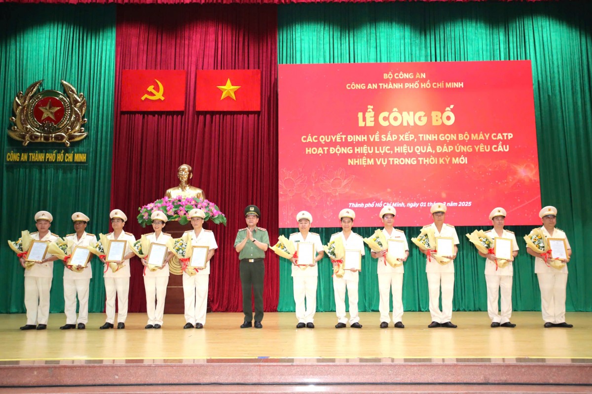 Bộ máy tổ chức mới của Công an TP. Hồ Chí Minh Bộ máy tổ chức mới của Công an TP. Hồ Chí Minh