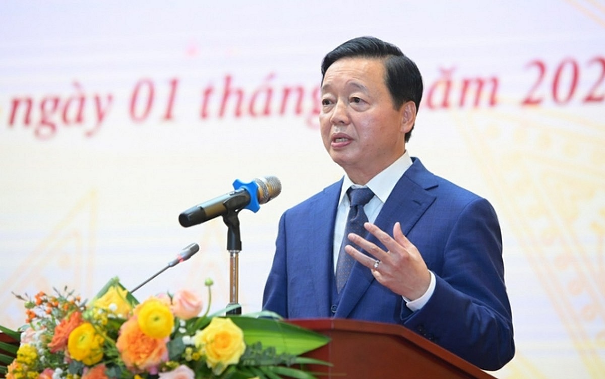 Phó Thủ tướng Trần Hồng Hà phát biểu tại trụ sở Bộ Nông nghiệp và Môi trường chiều 1/3. Ảnh: Tùng Đinh. Phó Thủ tướng Trần Hồng Hà phát biểu tại trụ sở Bộ Nông nghiệp và Môi trường chiều 1/3. Ảnh: Tùng Đinh.