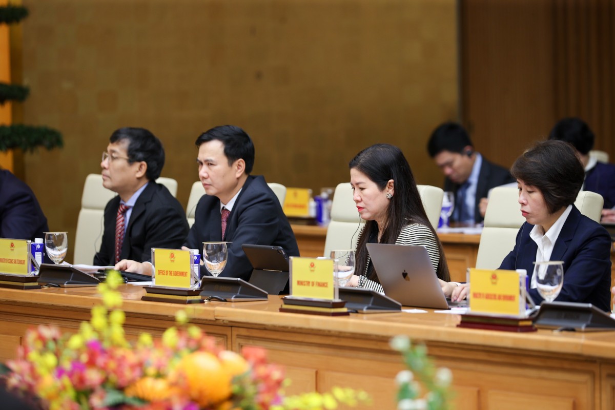 Đại diện lãnh đạo một số bộ, ngành Việt Nam tham dự buổi tọa đàm của Thủ tướng với các doanh nghiệp Hàn Quốc