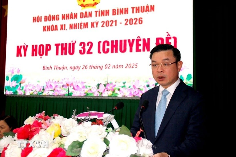 Ông Đỗ Hữu Huy, Ủy viên Ban Thường vụ Tỉnh ủy, Phó Bí thư Tỉnh ủy Bình Thuận nhiệm kỳ 2020-2025, được bầu giữ chức Chủ tịch UBND tỉnh Bình Thuận. (Ảnh: Nguyễn Thanh/TTXVN) Ông Đỗ Hữu Huy, Ủy viên Ban Thường vụ Tỉnh ủy, Phó Bí thư Tỉnh ủy Bình Thuận nhiệm kỳ 2020-2025, được bầu giữ chức Chủ tịch UBND tỉnh Bình Thuận. (Ảnh: Nguyễn Thanh/TTXVN)