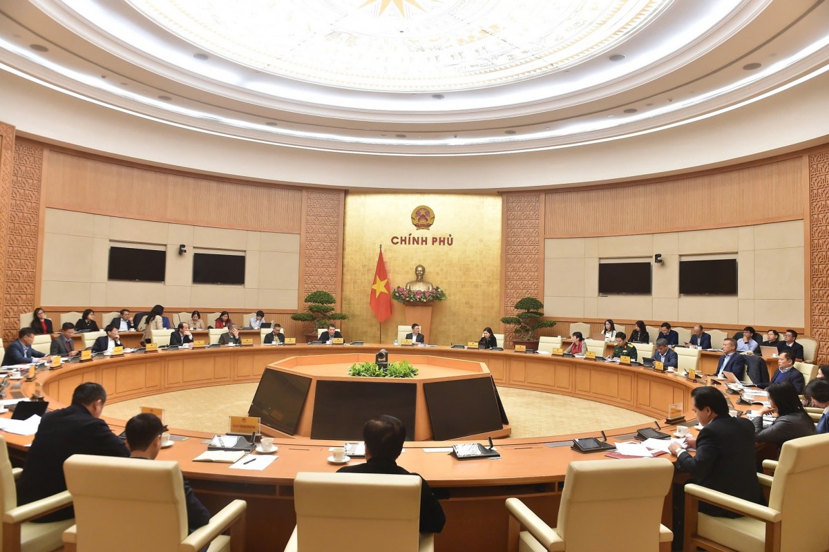 Đại diện các bộ, ngành, tập đoàn tham dự cuộc họp - Ảnh: VGP/Trần Mạnh