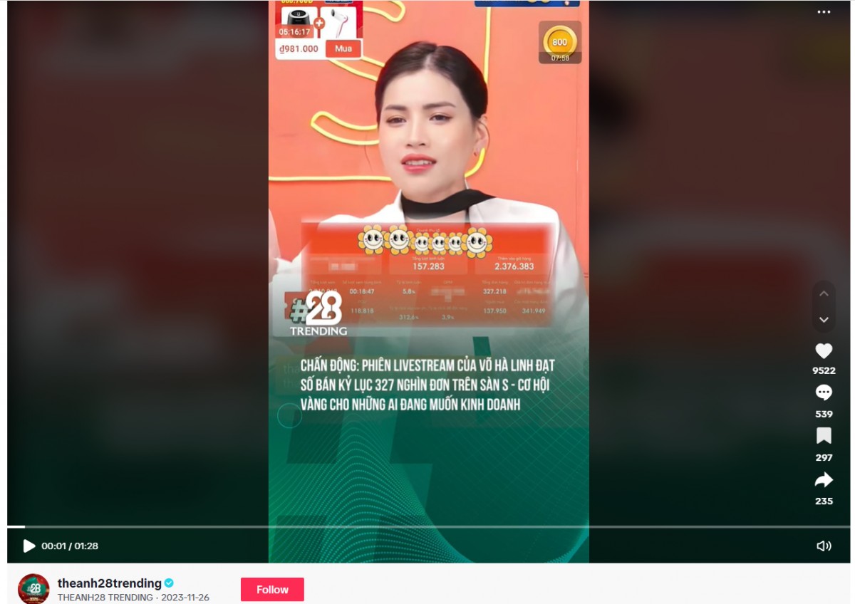 TikToker bị khởi tố: Hé lộ tiền thuế của Võ Hà Linh