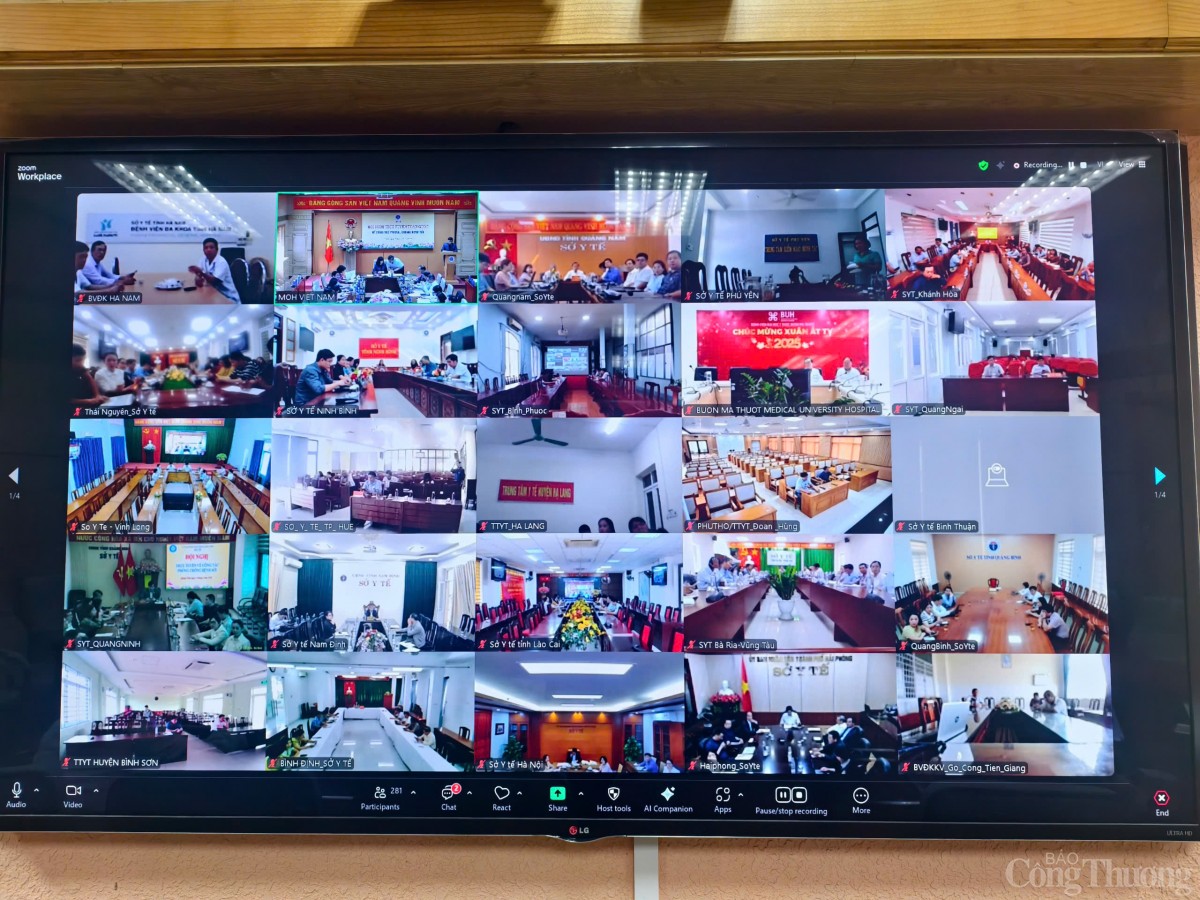 Hội nghị được kết nối trực tuyến tới điểm cầu 63 tỉnh, thành phố Hội nghị được kết nối trực tuyến tới điểm cầu 63 tỉnh, thành phố