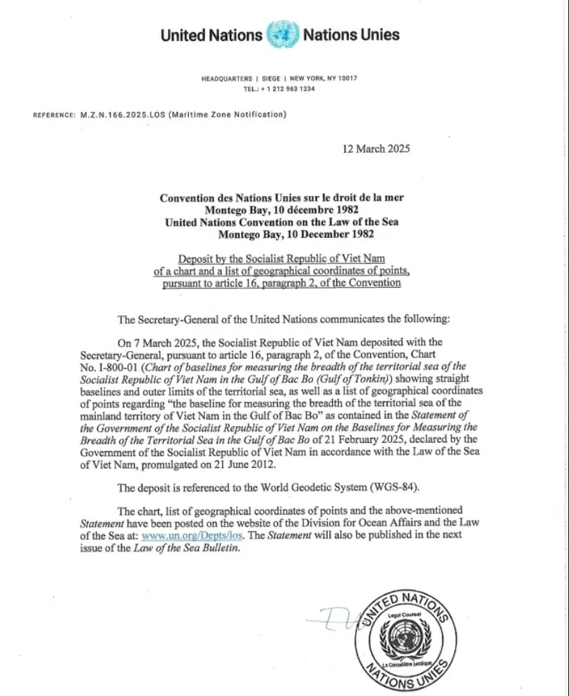 Việt Nam hoàn tất thủ tục lưu chuyển hải đồ, tọa độ