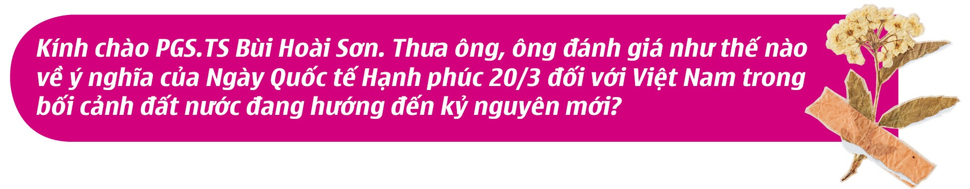Hạnh phúc trong kỷ nguyên mới:Phát triển không chỉ là kinh tế