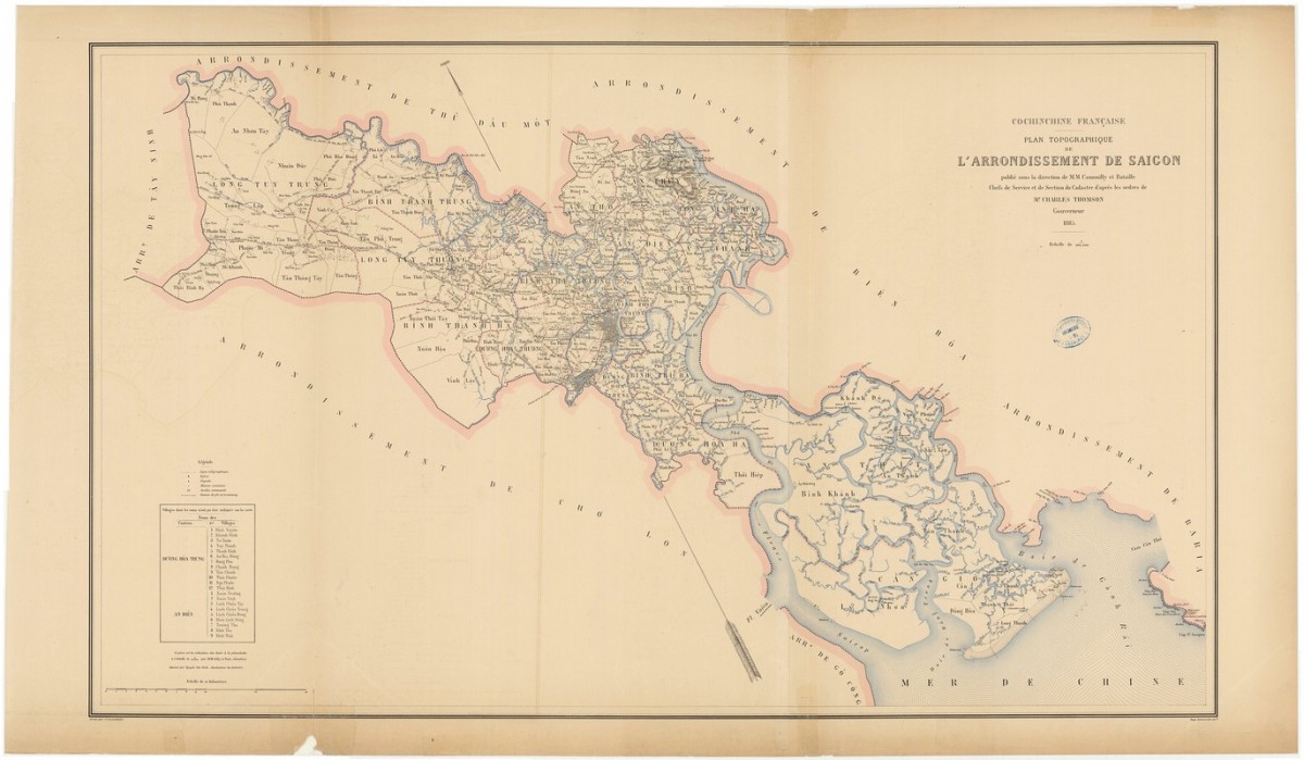 Lộ diện bản đồ cực quý hiếm về Nam Kỳ Lục Tỉnh