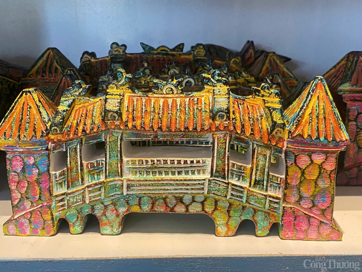 Hình ảnh Chùa Cầu được tái hiện sinh động Hình ảnh Chùa Cầu được tái hiện sinh động