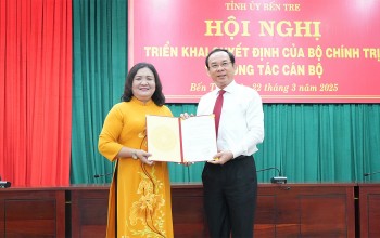 Bà Hồ Thị Hoàng Yến làm Bí thư Tỉnh uỷ Bến Tre