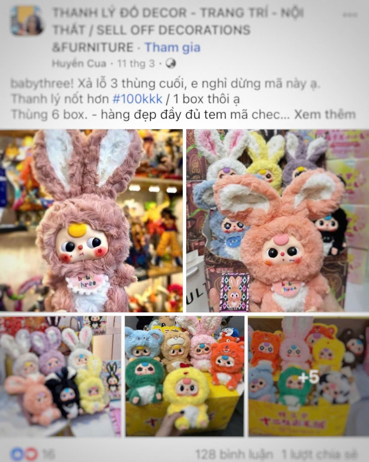 Các hội nhóm online tràn ngập bài đăng thanh lý, ‘xả lỗ’ Baby Three. Ảnh chụp màn hình Các hội nhóm online tràn ngập bài đăng thanh lý, ‘xả lỗ’ Baby Three. Ảnh chụp màn hình