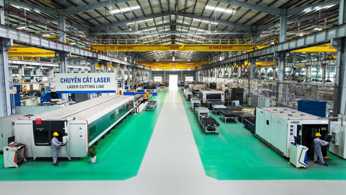 Dây chuyền cắt laser tại Trung tâm Cơ khí