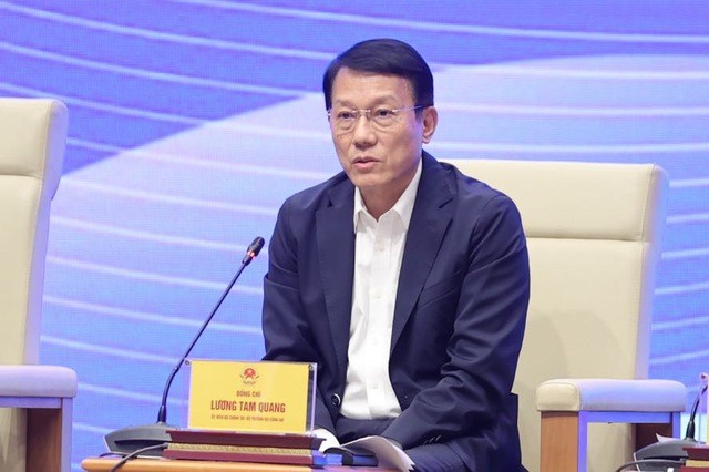 Đại tướng Lương Tam Quang, Bộ trưởng Bộ Công an trả lời các câu hỏi về phòng chống tội phạm công nghệ cao - Ảnh: VGP/Nhật Bắc Đại tướng Lương Tam Quang, Bộ trưởng Bộ Công an trả lời các câu hỏi về phòng chống tội phạm công nghệ cao - Ảnh: VGP/Nhật Bắc