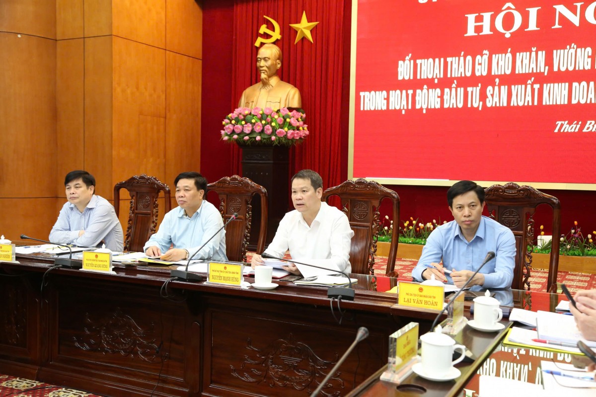 Hội nghị đối thoại doanh nghiệp tỉnh Thái Bình