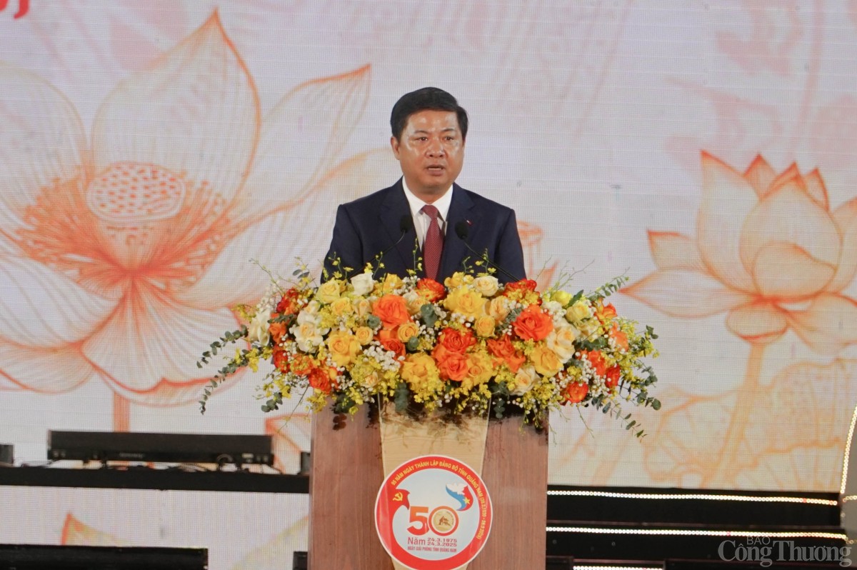 Bí thư Tỉnh ủy Quảng Nam Lương Nguyễn Minh Triết đọc Diễn văn kỷ niệm 50 năm Ngày giải phóng tỉnh Quảng Nam, 95 năm Ngày thành lập Đảng bộ Quảng Nam