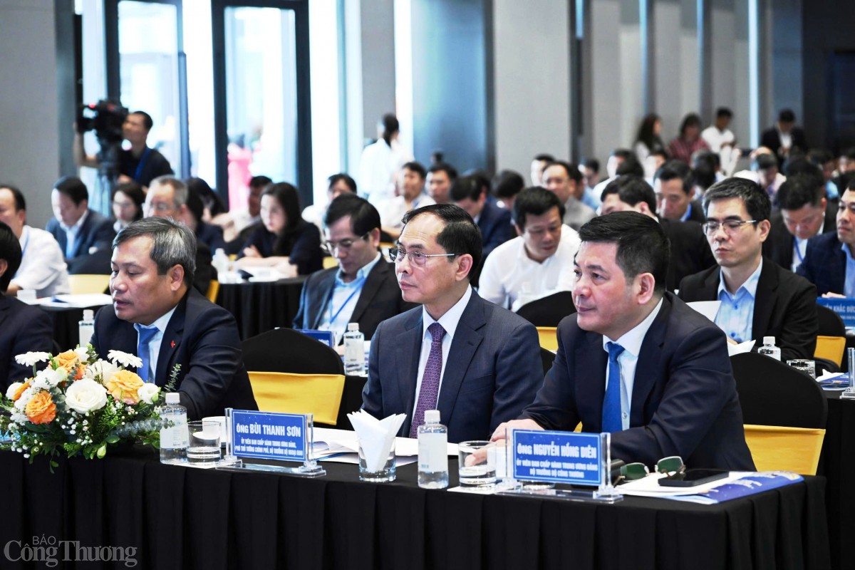 Tham dự hội thảo có Phó Thủ tướng Chính phủ, Bộ trưởng Bộ Ngoại giao Bùi Thanh Sơn. Ảnh: Cấn Dũng Tham dự hội thảo có Phó Thủ tướng Chính phủ, Bộ trưởng Bộ Ngoại giao Bùi Thanh Sơn. Ảnh: Cấn Dũng