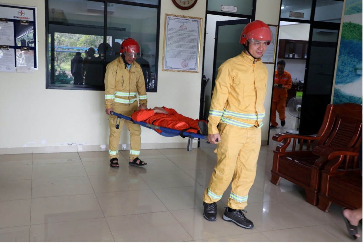 Thực hành dùng băng đưa người bị thương ra khỏi đám cháy Thực hành dùng băng đưa người bị thương ra khỏi đám cháy