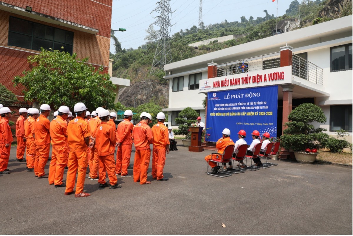 Thủy điện A Vương phát động thi đua hoàn thành đại tu Tổ máy H1, tiểu tu Tổ máy H2 Thủy điện A Vương phát động thi đua hoàn thành đại tu Tổ máy H1, tiểu tu Tổ máy H2