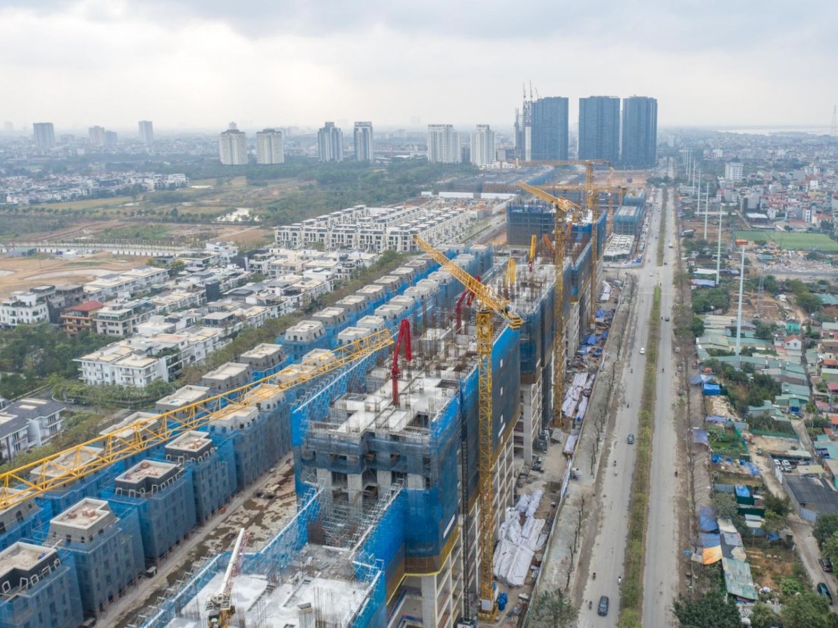 Một trong các công trình trọng điểm do SCG đang thi công - dự án cao tầng (Sky Villas, Sky Garden) tiêu chuẩn khách sạn 5 sao đầu tiên tại khu vực KĐT Nam Thăng Long (Ciputra) - Noble Crystal Tay Ho WorldHotels Residence.