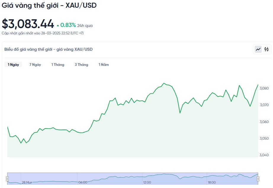 Giá vàng hôm nay 29/03/2025: Giá vàng hôm nay 29/03/2025: