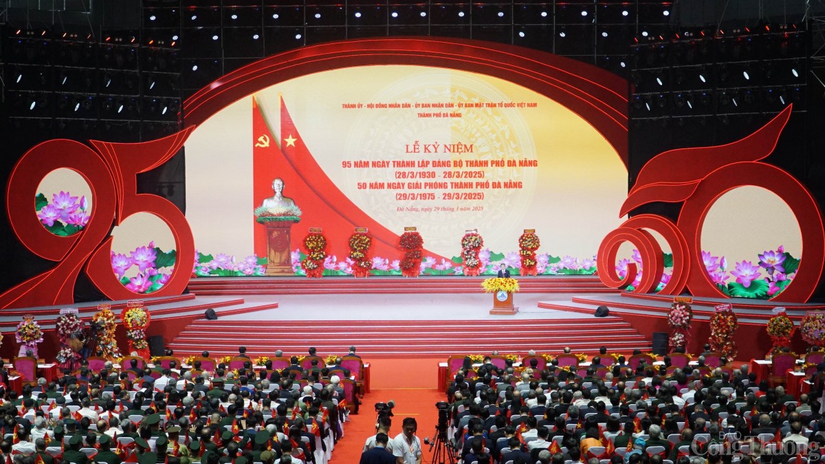 Thành phố Đà Nẵng long trọng tổ chức Lễ kỷ niệm 50 năm Ngày giải phóng thành phố, 95 năm Ngày thành lập Đảng bộ thành phố Thành phố Đà Nẵng long trọng tổ chức Lễ kỷ niệm 50 năm Ngày giải phóng thành phố, 95 năm Ngày thành lập Đảng bộ thành phố