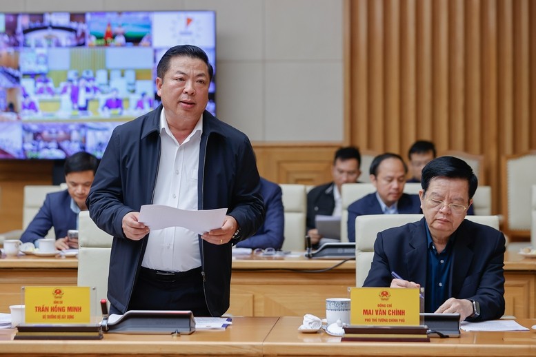 Bộ trưởng Bộ Xây dựng Trần Hồng Minh phát biểu tại cuộc họp - Ảnh: VGP/Nhật Bắc Bộ trưởng Bộ Xây dựng Trần Hồng Minh phát biểu tại cuộc họp - Ảnh: VGP/Nhật Bắc
