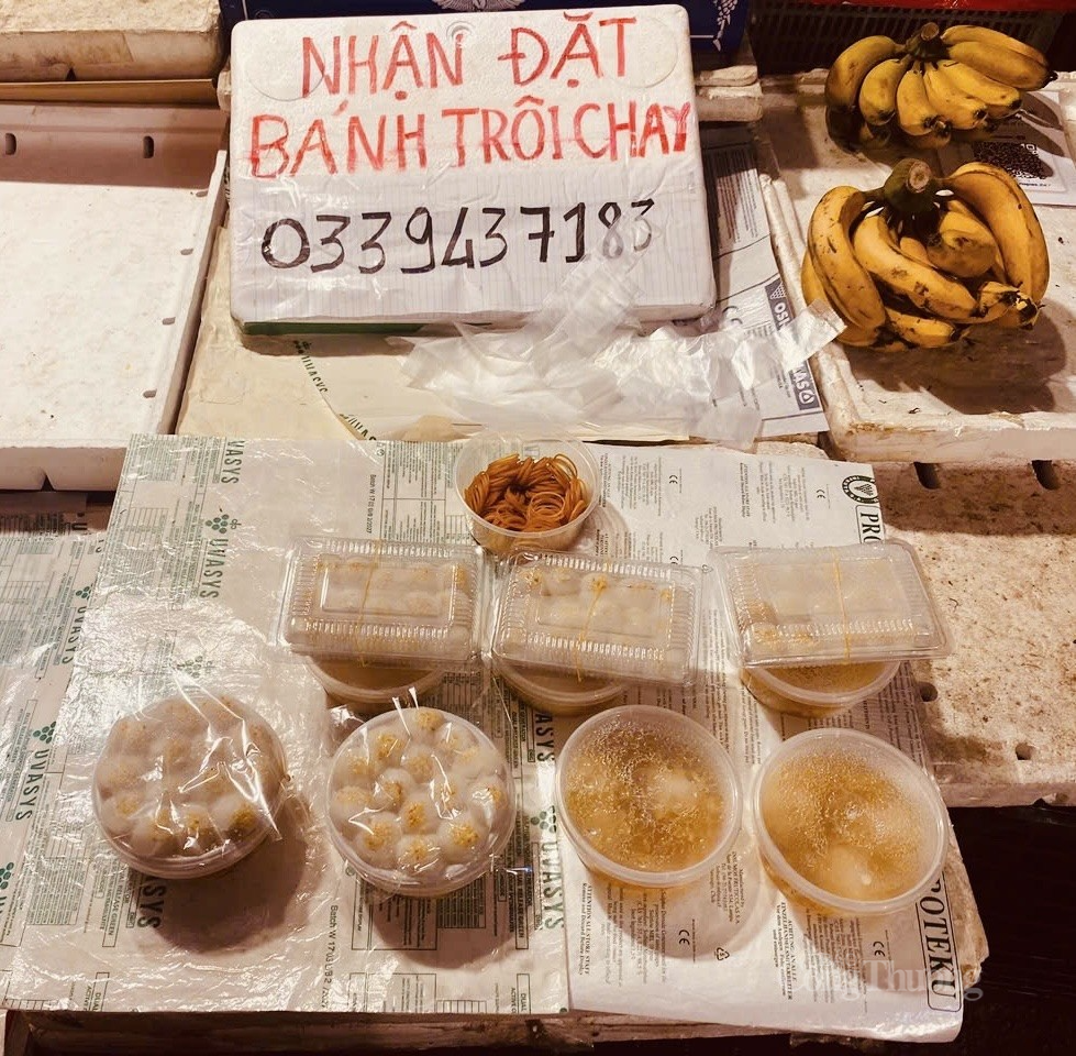 Thành phẩm bánh trôi bánh chay được đóng hộp sẵn. Ảnh: Nguyễn Thanh Thành phẩm bánh trôi bánh chay được đóng hộp sẵn. Ảnh: Nguyễn Thanh