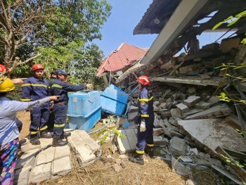Hình ảnh đầu tiên về đoàn cứu trợ Việt Nam tại Myanmar