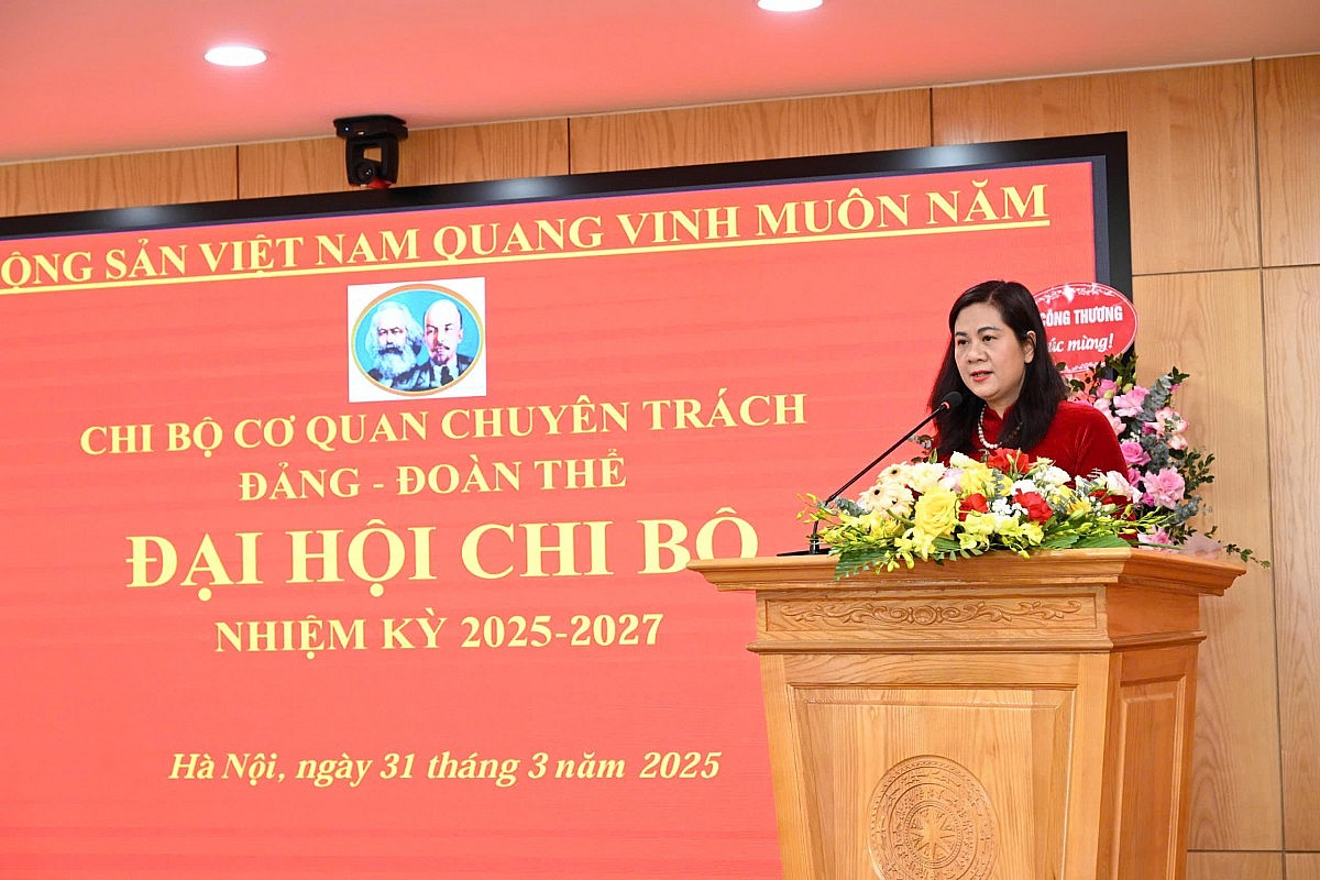 Đại hội Chi bộ Cơ quan Chuyên trách Đảng - Đoàn thể Bộ Công Thương