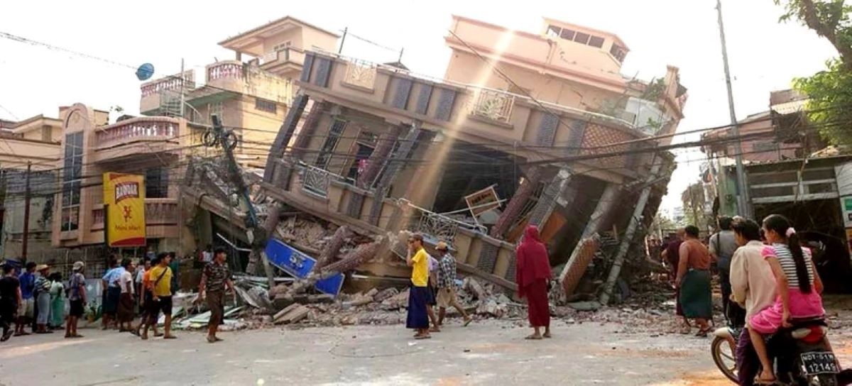 Nhiều toàn nhà sụp đổ sau trận động đất Myanmar. Ảnh: Tân Hoa Xã Nhiều toàn nhà sụp đổ sau trận động đất Myanmar. Ảnh: Tân Hoa Xã