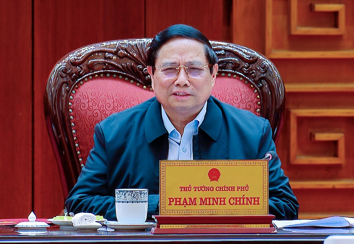 Thủ tướng Phạm Minh Chính phát biểu kết luận cuộc họp - Ảnh: VGP/Nhật Bắc Thủ tướng Phạm Minh Chính phát biểu kết luận cuộc họp - Ảnh: VGP/Nhật Bắc
