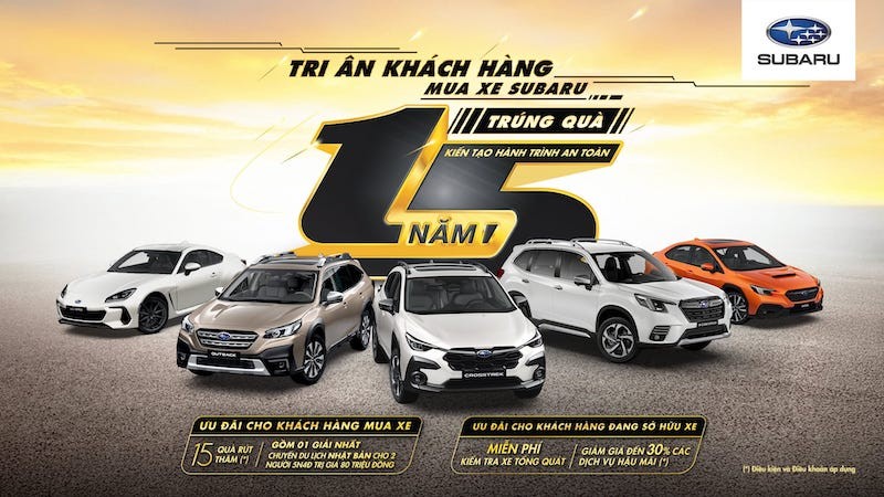 Subaru ưu đãi cả cho khách mua xe mới và đang sở hữu xe.  Subaru ưu đãi cả cho khách mua xe mới và đang sở hữu xe.