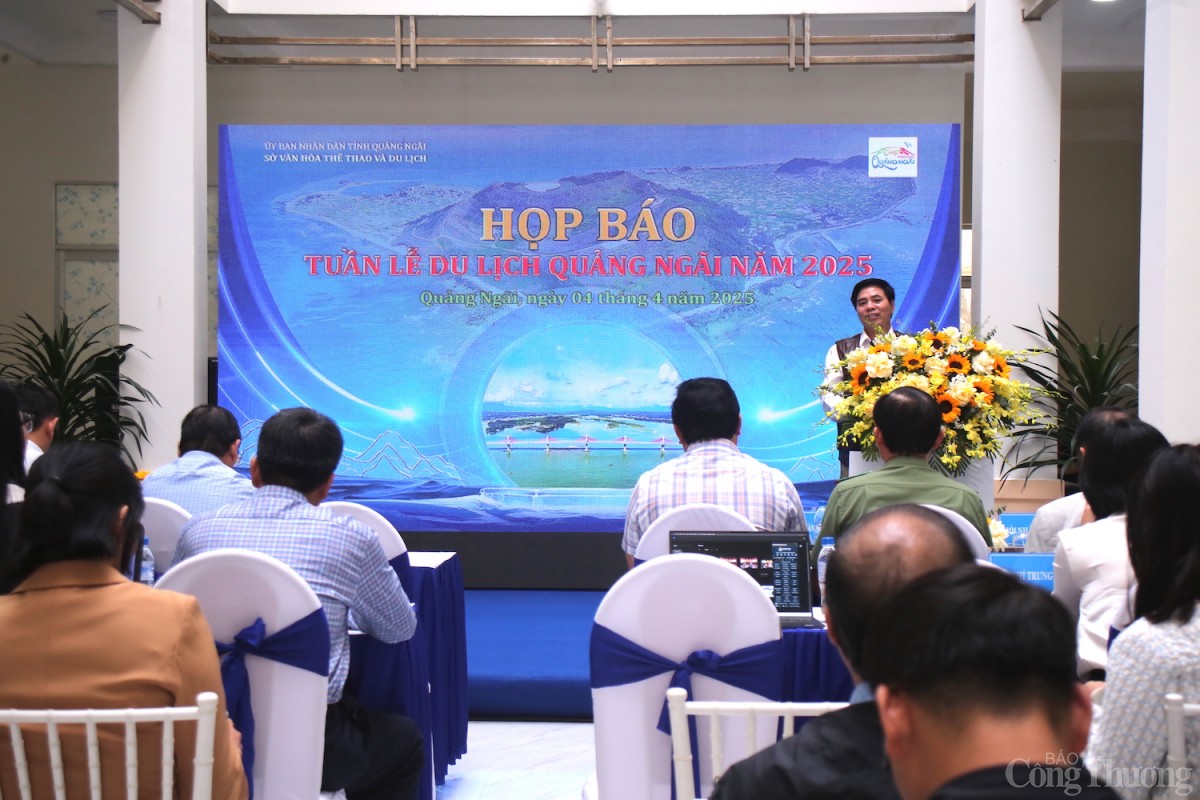 Tỉnh Quảng Ngãi tổ chức họp báo, chính thức công bố chuỗi sự kiện Tuần lễ du lịch tỉnh Quảng Ngãi 2025 Tỉnh Quảng Ngãi tổ chức họp báo, chính thức công bố chuỗi sự kiện Tuần lễ du lịch tỉnh Quảng Ngãi 2025