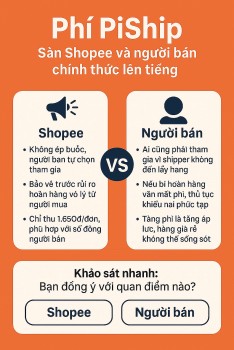 Shopee - người bán: Cuộc đối thoại chính thức quanh phí PiShip