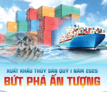 Infographic | Xuất khẩu thủy sản quý I/2025 bứt phá ấn tượng