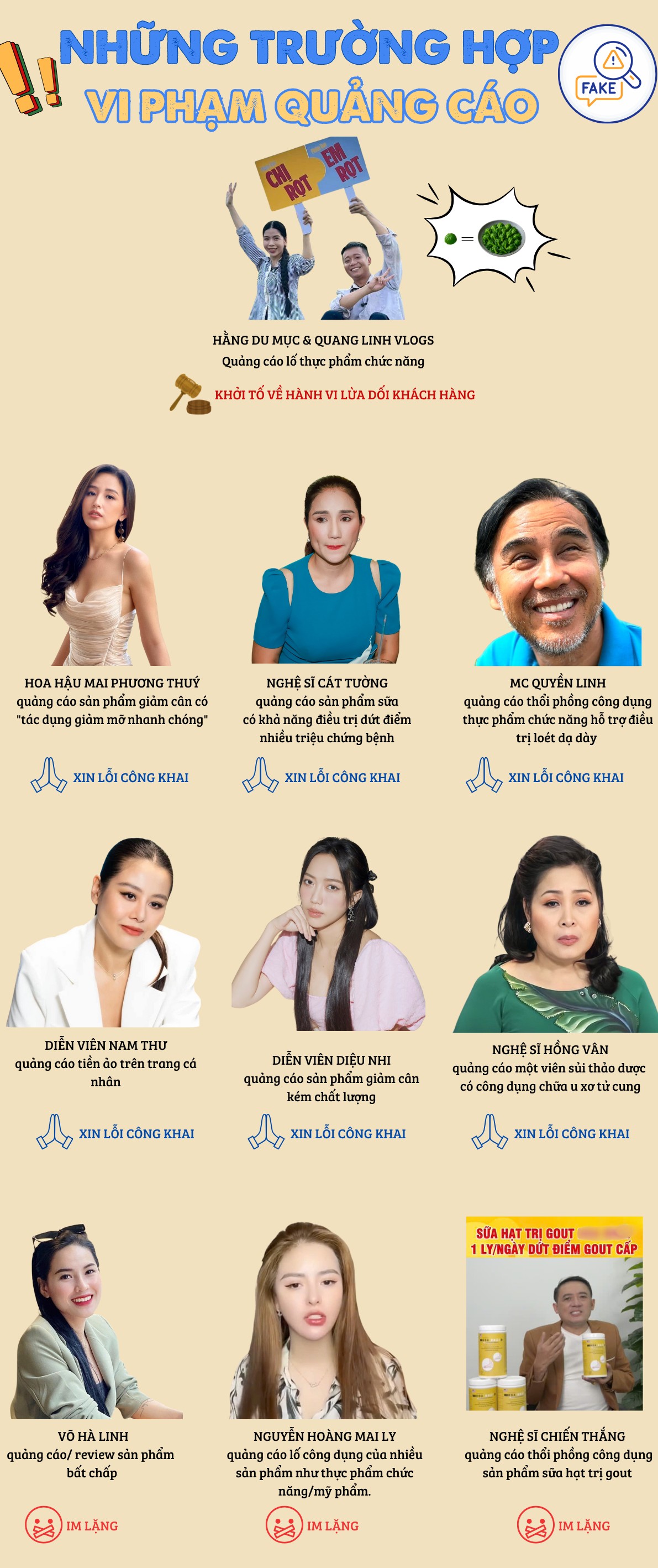 Từ xin lỗi đến... lao lý: Hành trình ngược của những quảng cáo dối lừa